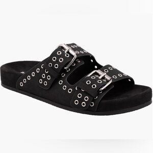 Black Studded Women's Sandals